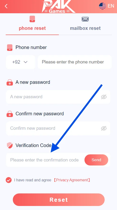 enter the verification OTP